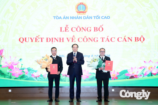 TANDTC công bố quyết định bổ nhiệm lãnh đạo Tòa Phúc thẩm tại Hà Nội và Vụ Giám đốc, kiểm tra II