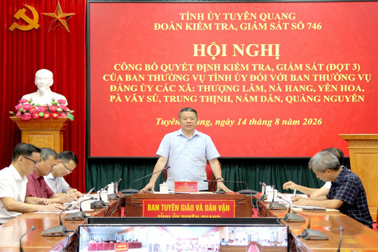 Tuyên Quang kiểm tra, giám sát công tác cán bộ tại 7 xã
