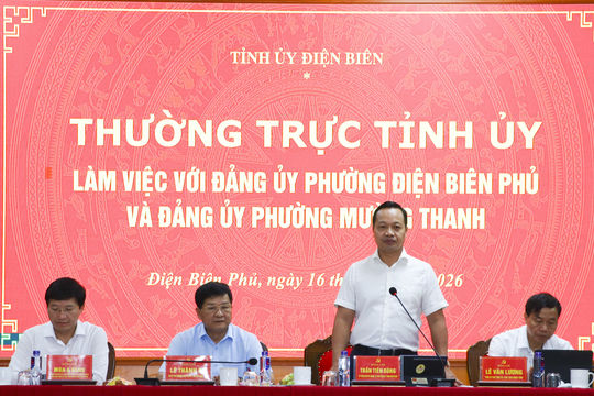 Tỉnh ủy Điện Biên thúc đẩy phát triển hai phường trung tâm