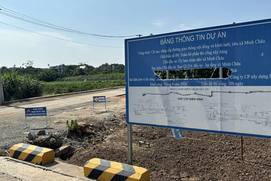 Hà Nội: Dự án đường giao thông hơn 30 tỷ lại xã Minh Châu thi công ra sao?