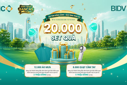 BIC dành 20.000 phần quà tặng khách hàng tham gia bảo hiểm