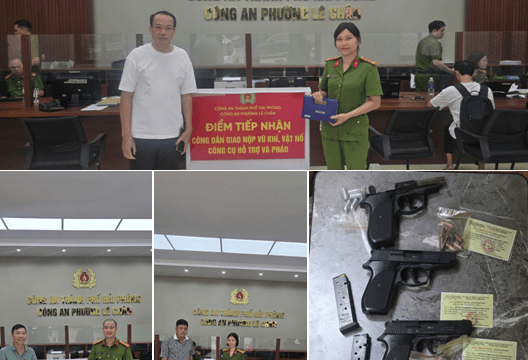 Tiếp nhận nhiều vũ khí, đạn do người dân tự nguyện giao nộp