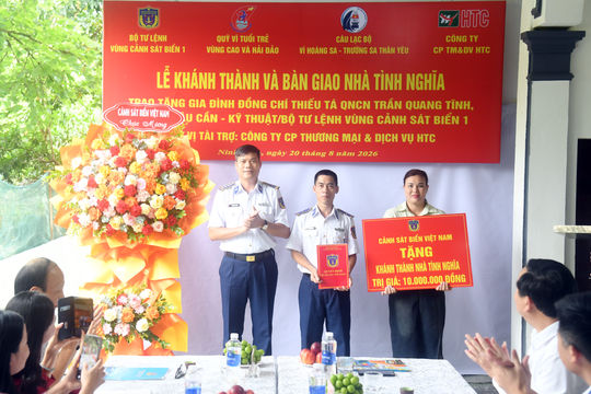 Vùng Cảnh sát biển 1 khánh thành “Nhà tình nghĩa” tại Ninh Bình