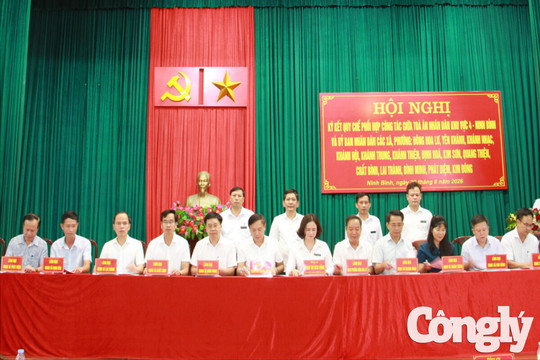 TAND khu vực 4 - Ninh Bình ký quy chế phối hợp với 14 xã, phường