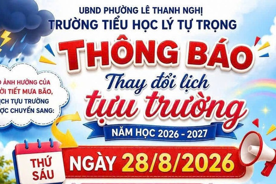 Nhiều trường ở Hải Phòng hoãn tựu trường do bão số 4