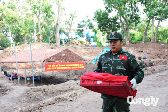 Thêm 13 bộ hài cốt liệt sĩ được quy tập tại Công viên Lê Thị Riêng