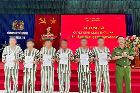 Hải Phòng: Giảm thời hạn chấp hành án phạt tù cho 46 phạm nhân