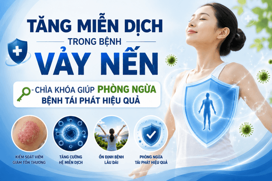 Tăng miễn dịch trong bệnh vảy nến - Chìa khóa giúp phòng ngừa bệnh tái phát hiệu quả