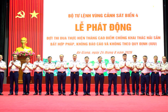 Cảnh sát biển 4 phát động thi đua cao điểm chống khai thác IUU