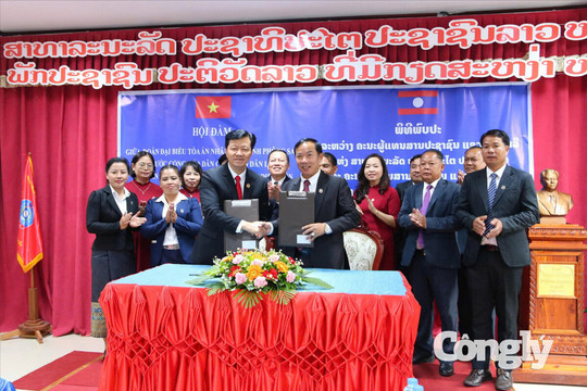 TAND tỉnh Điện Biên và TAND tỉnh Phông Sa Lỳ (Lào) tăng cường hợp tác tư pháp