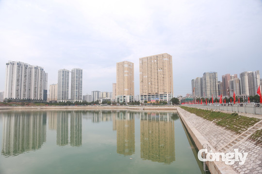 Cận cảnh hồ đầu mối Mễ Trì (hồ Đồng Bông 2) sau khi hoàn thành: “Túi chứa nước” mới phía Tây Nam Hà Nội