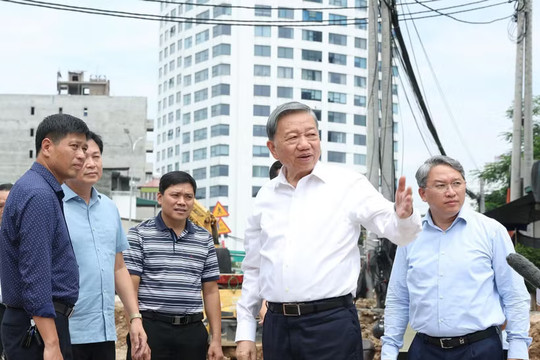 Tổng Bí thư, Chủ tịch nước Tô Lâm kiểm tra tiến độ Vành đai 1, trường học mới tại Hà Nội