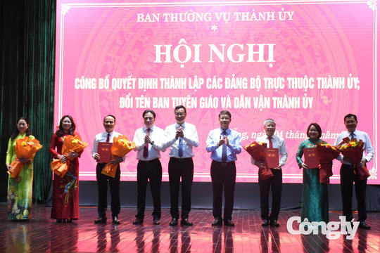 Đà Nẵng thành lập 2 đảng bộ trực thuộc Thành ủy