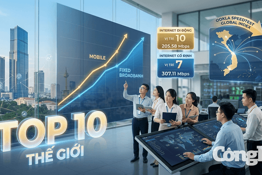 Tốc độ Internet Việt Nam lọt vào Top 10 thế giới