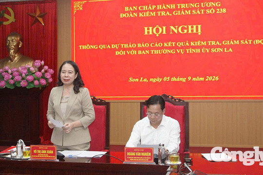 Thông qua dự thảo báo cáo kiểm tra, giám sát đối với Ban Thường vụ Tỉnh ủy Sơn La