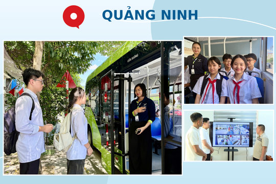 Cận cảnh xe bus điện lăn bánh ở Quảng Ninh, 29 điểm đón có camera giám sát