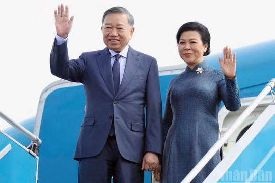 Tổng Bí thư, Chủ tịch nước Tô Lâm cùng Phu nhân lên đường thăm cấp Nhà nước tới Nga