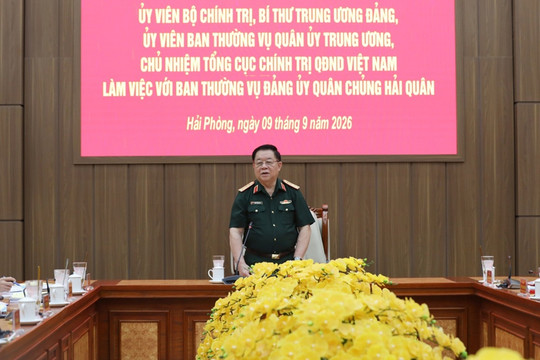 Đại tướng Nguyễn Trọng Nghĩa làm việc với Quân chủng Hải quân
