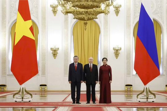 Tổng thống Nga Vladimir Putin chủ trì Lễ đón Tổng Bí thư, Chủ tịch nước Tô Lâm và Phu nhân