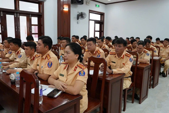CSGT Gia Lai tập huấn nghiệp vụ tuần tra, xử lý vi phạm