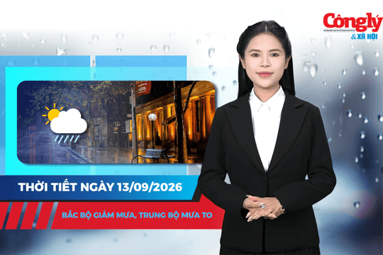 Thời tiết ngày 13/9: Bắc Bộ giảm mưa, Trung Bộ mưa to