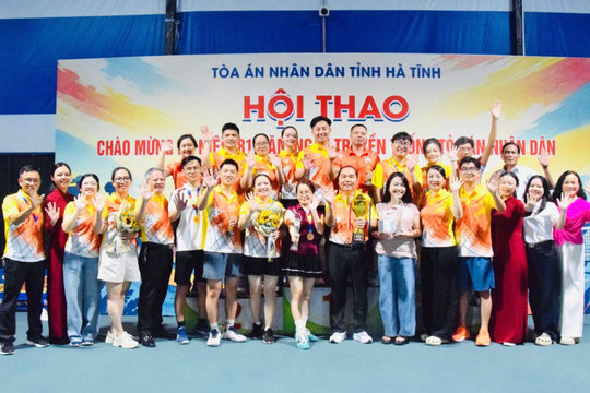 Sôi nổi giải thể thao, gắn kết TAND hai cấp tỉnh Hà Tĩnh