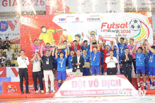 Giải Futsal HDBank Cúp Quốc gia 2026: Thái Sơn Bắc lập hat-trick ngôi vương