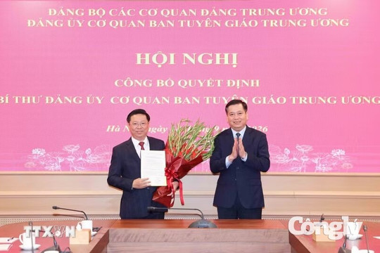 Đồng chí Trần Thanh Lâm giữ chức Bí thư Đảng ủy cơ quan Ban Tuyên giáo Trung ương