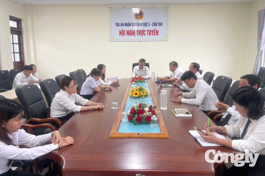 TAND khu vực 5 - Cần Thơ tổ chức phiên tòa trực tuyến hai cấp
