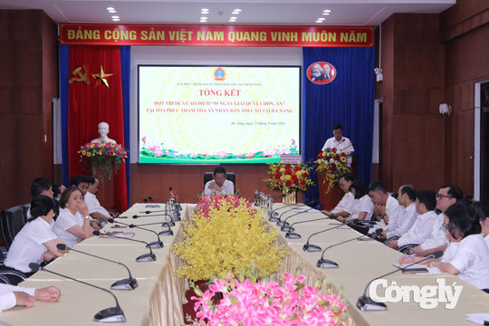 Tòa Phúc thẩm TANDTC tại Đà Nẵng giải quyết 92,93% án trong đợt cao điểm 90 ngày