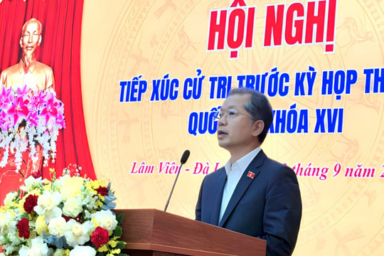 Bí thư Trung ương Đảng, Chánh án TANDTC Nguyễn Văn Quảng tiếp xúc cử tri tại phường Lâm Viên - Đà Lạt