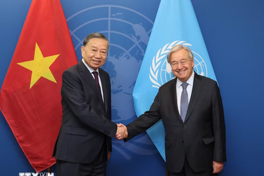 Tổng Bí thư, Chủ tịch nước Tô Lâm gặp Tổng Thư ký Liên hợp quốc António Guterres
