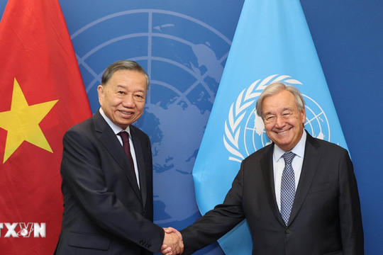Tổng Bí thư, Chủ tịch nước Tô Lâm gặp Tổng Thư ký Liên hợp quốc António Guterres