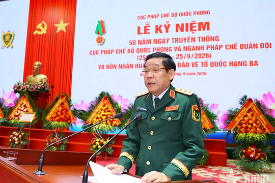 Cục Pháp chế Bộ Quốc phòng đón nhận Huân chương Bảo vệ Tổ quốc hạng Ba