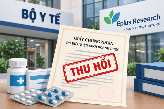 Thu hồi giấy chứng nhận kinh doanh dược của Eplus Research