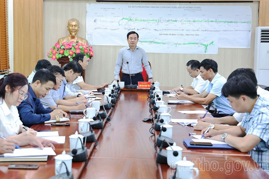 Phú Thọ yêu cầu đẩy nhanh tiến độ dự án giao thông kết nối Vùng Thủ đô