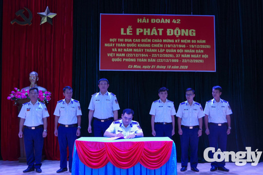 Hải đoàn 42 phát động Đợt thi đua cao điểm chào mừng các ngày kỷ niệm của đất nước, quân đội