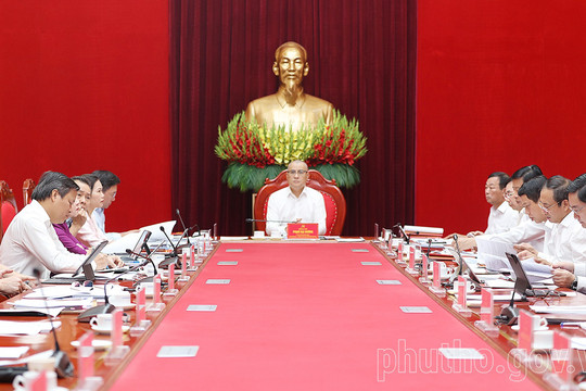 Phú Thọ: Ban Thường vụ Tỉnh ủy cho ý kiến nhiều nội dung quan trọng