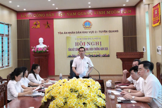 Cụm thi đua số 2 TAND tỉnh Tuyên Quang tổng kết phong trào thi đua năm 2026