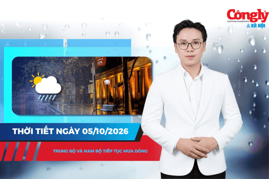 Thời tiết ngày 5/10: Trung Bộ và Nam Bộ tiếp tục mưa dông