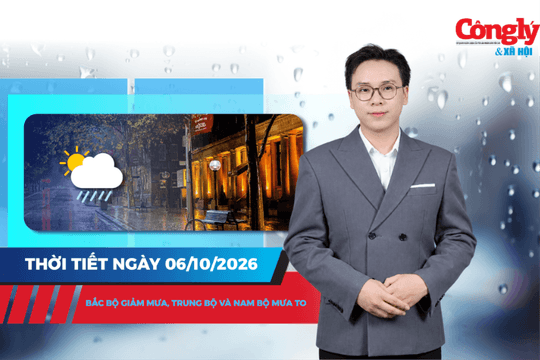 Thời tiết ngày 6/10: Bắc Bộ giảm mưa, Trung Bộ và Nam Bộ mưa to