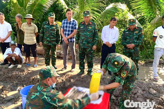 Cà Mau quy tập hài cốt liệt sĩ thứ 7 tại khu vực Cầu Chữ Y