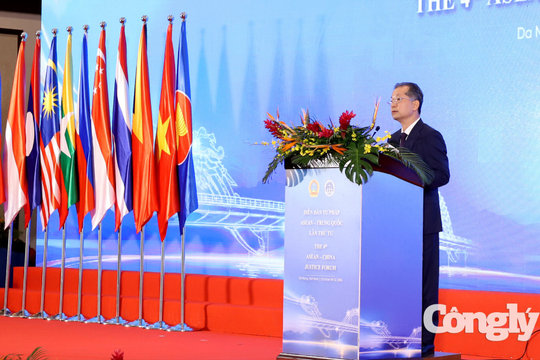 Chánh án Nguyễn Văn Quảng phát biểu khai mạc Diễn đàn Tư pháp ASEAN-Trung Quốc lần thứ tư