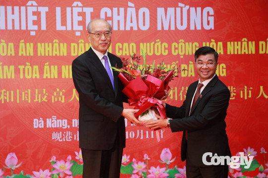 Chánh án TANDTC Trung Quốc thăm TAND TP Đà Nẵng