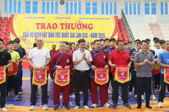 Bắc Ninh: Khai mạc giải vô địch Vật dân tộc quốc gia lần thứ XXX năm 2026
