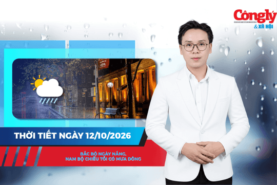 Thời tiết ngày 12/10: Bắc Bộ ngày nắng, Nam Bộ chiều tối có mưa dông