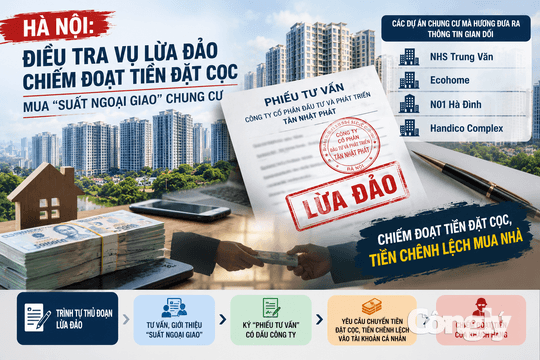 Lật tẩy thủ đoạn lừa đảo “suất ngoại giao” chung cư
