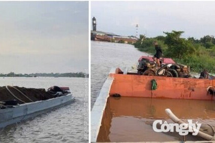 Phát hiện 2 phương tiện vận chuyển cát không rõ nguồn gốc