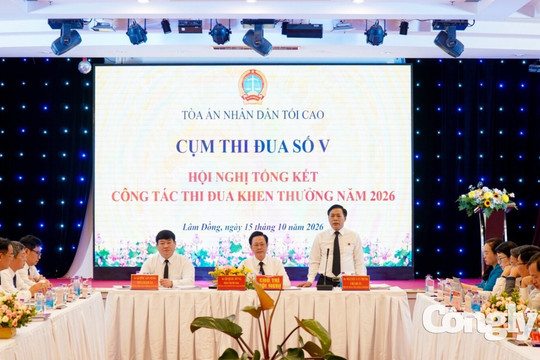 Cụm thi đua số V TAND tổng kết công tác năm 2026