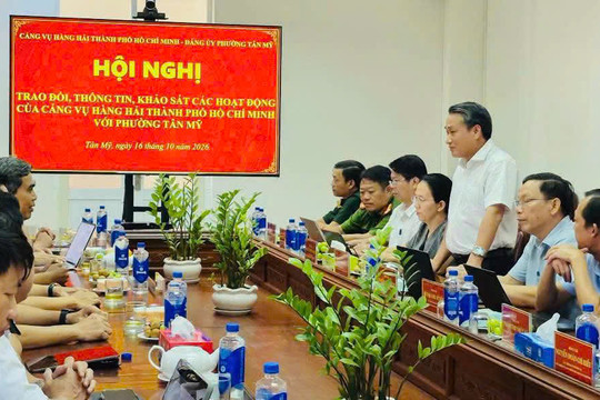 Phường Tân Mỹ tăng cường phối hợp với Cảng vụ Hàng hải TP.HCM